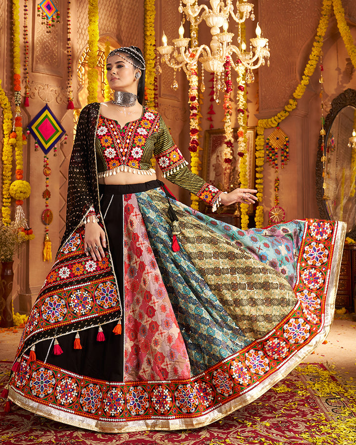 Black Navratri Lehenga Choli With Stunning Embroidery