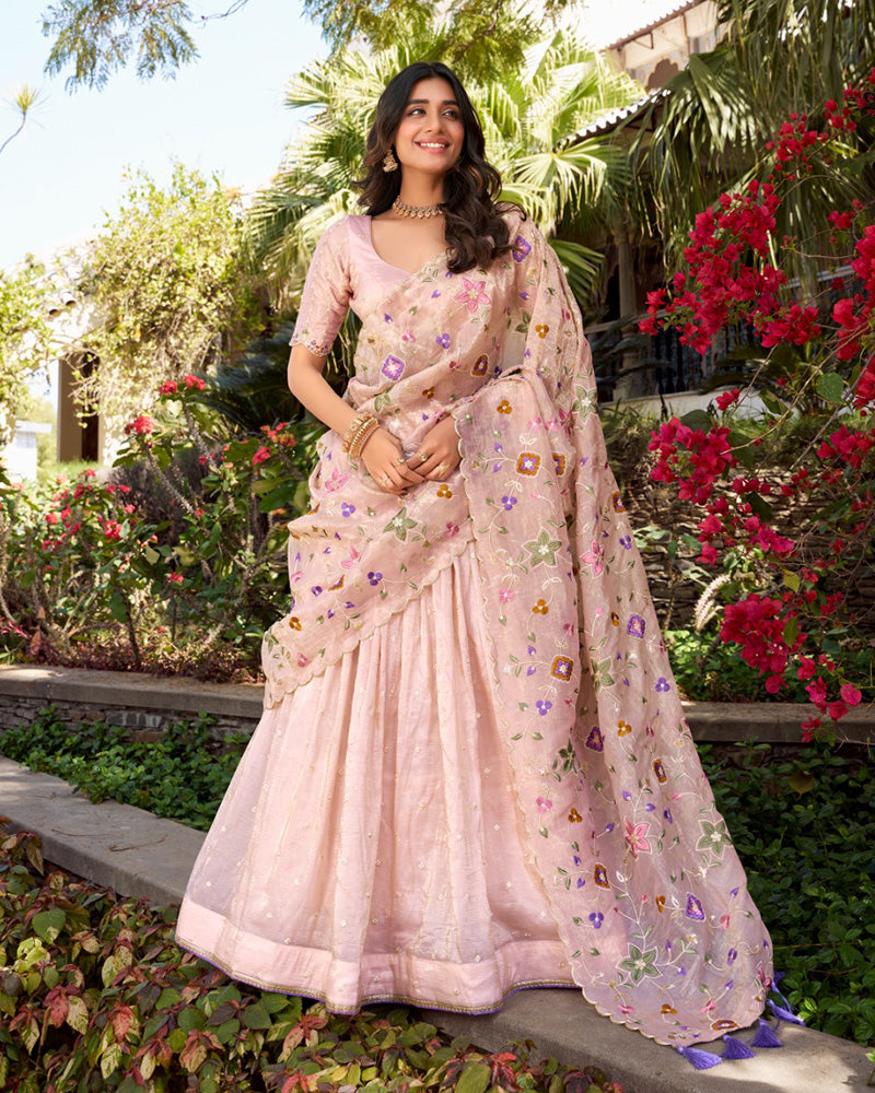 Royal Peacock Gold Crush Kids Lehenga Choli Set