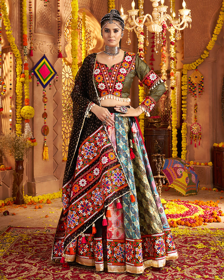 Black Navratri Lehenga Choli With Stunning Embroidery