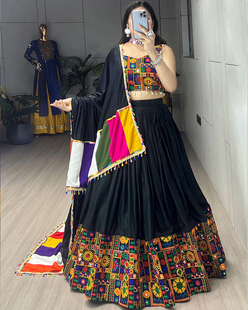 8 Color Pure Rayon Cotton Navratri Lehenga Choli