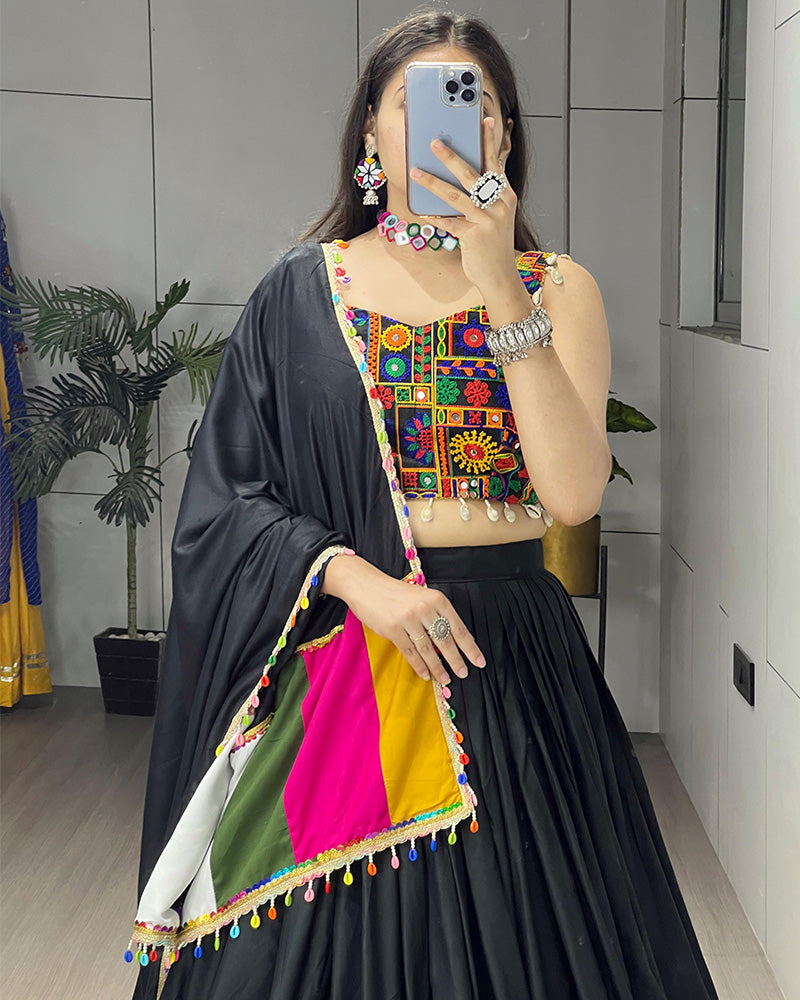 8 Color Pure Rayon Cotton Navratri Lehenga Choli