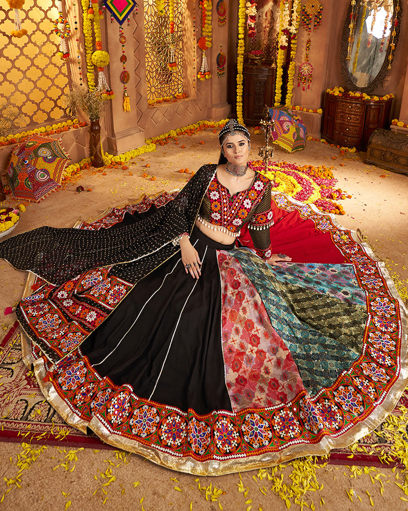Black Navratri Lehenga Choli With Stunning Embroidery
