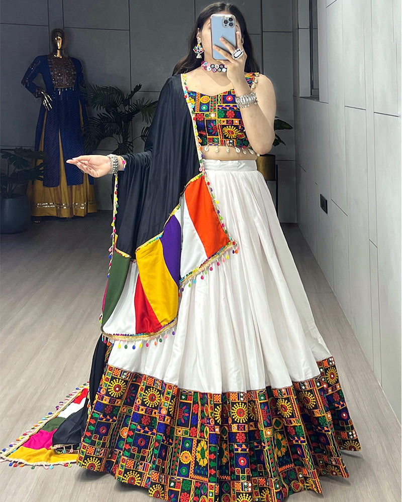 8 Color Pure Rayon Cotton Navratri Lehenga Choli