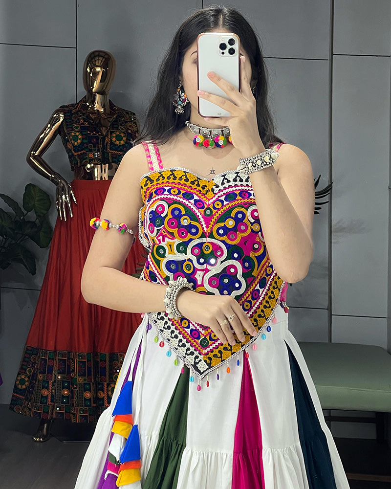 Colorful Multicolor Navratri Special Lehenga Choli with Vibrant Embroidery