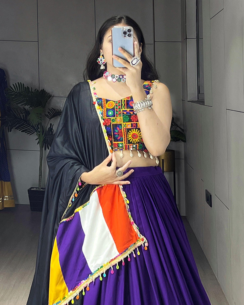 8 Color Pure Rayon Cotton Navratri Lehenga Choli