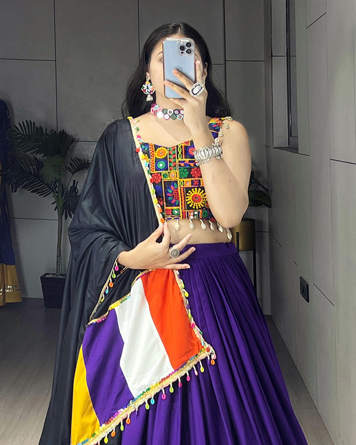 8 Color Pure Rayon Cotton Navratri Lehenga Choli