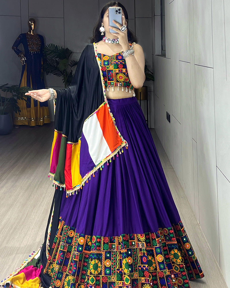 8 Color Pure Rayon Cotton Navratri Lehenga Choli