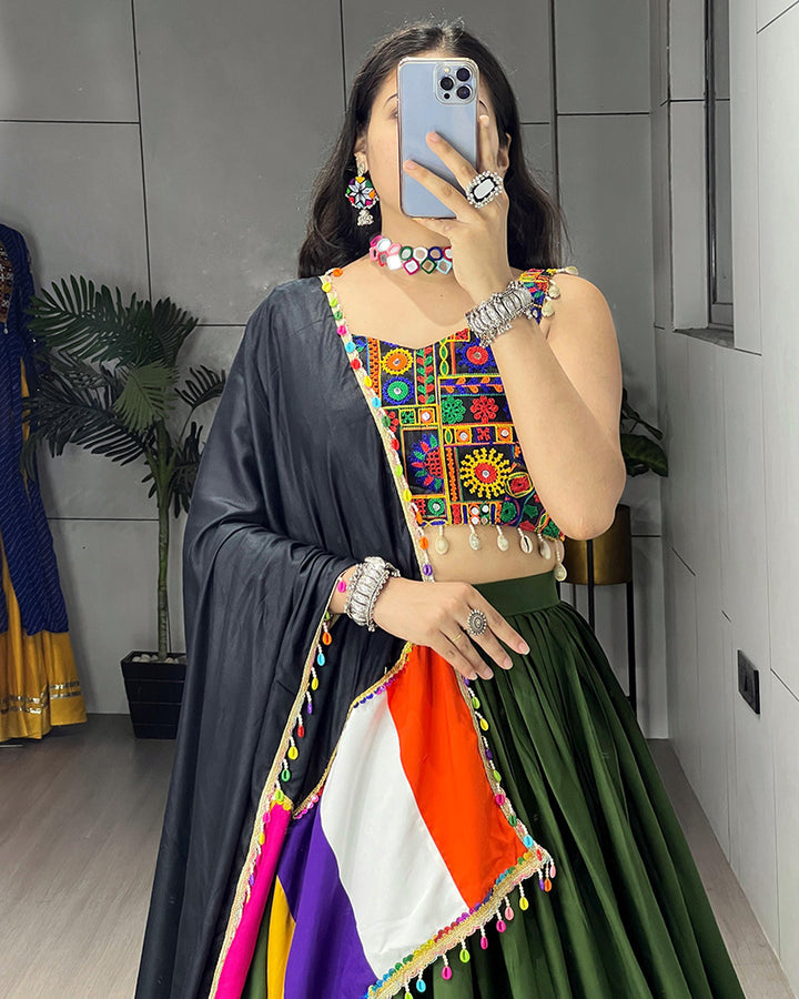 8 Color Pure Rayon Cotton Navratri Lehenga Choli