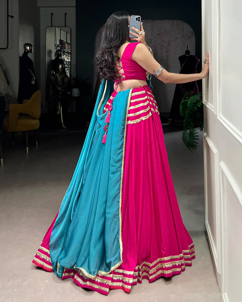 Traditional Pink Color Pure Rayon Lehenga Choli