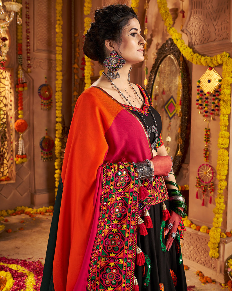 Designer Black Embroidered Choli for Navratri Celebrations