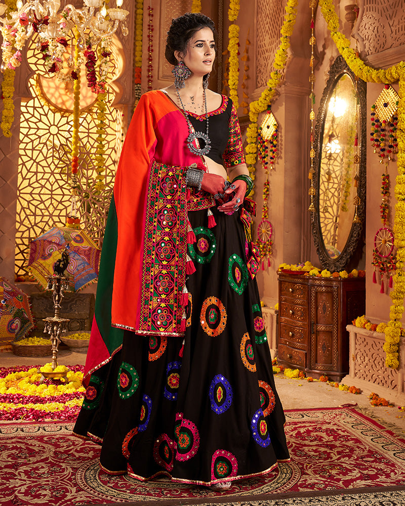 Designer Black Embroidered Choli for Navratri Celebrations