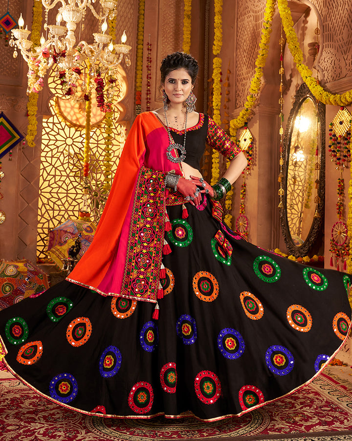 Designer Black Embroidered Choli for Navratri Celebrations