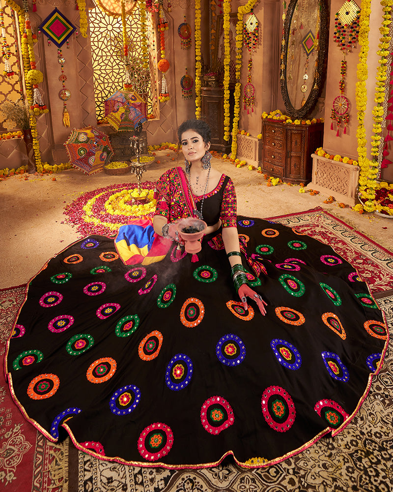 Designer Black Embroidered Choli for Navratri Celebrations