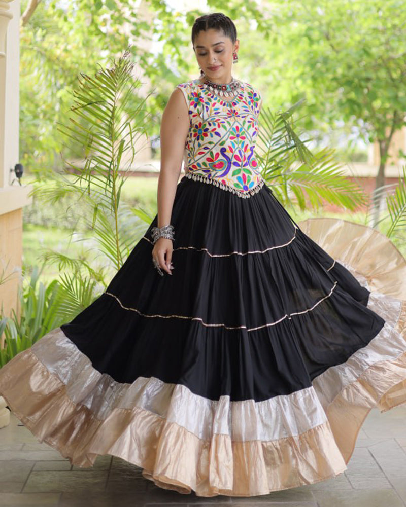 Twelve Color Rayon Navratri Lehenga Choli