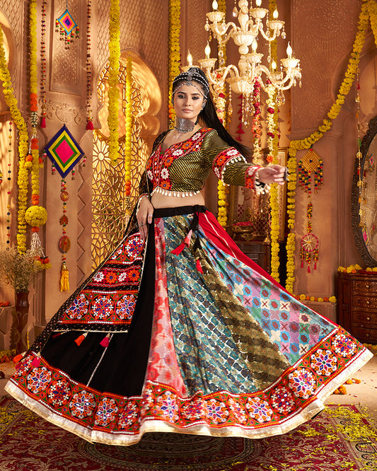 Black Navratri Lehenga Choli With Stunning Embroidery