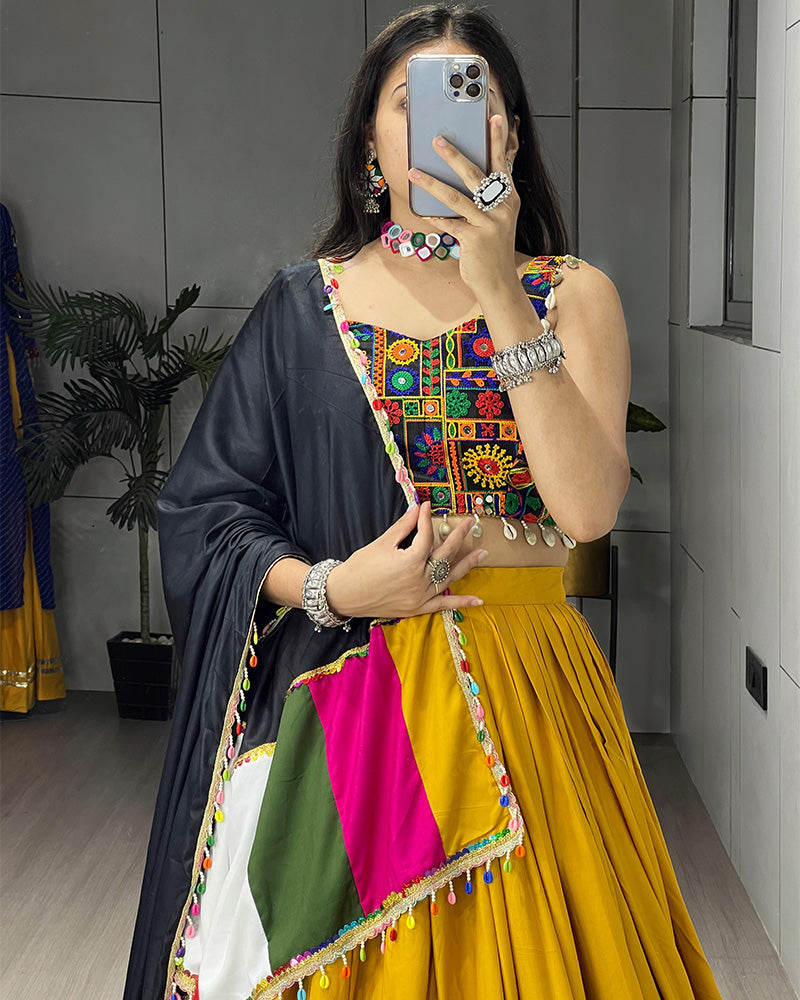 8 Color Pure Rayon Cotton Navratri Lehenga Choli