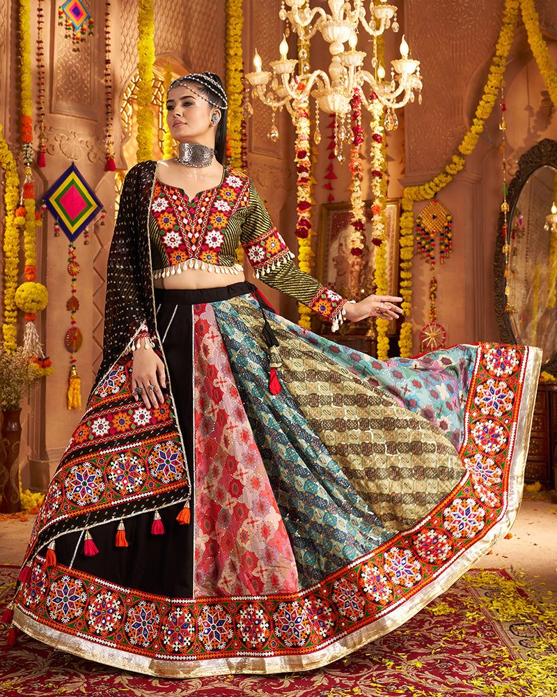Black Navratri Lehenga Choli With Stunning Embroidery