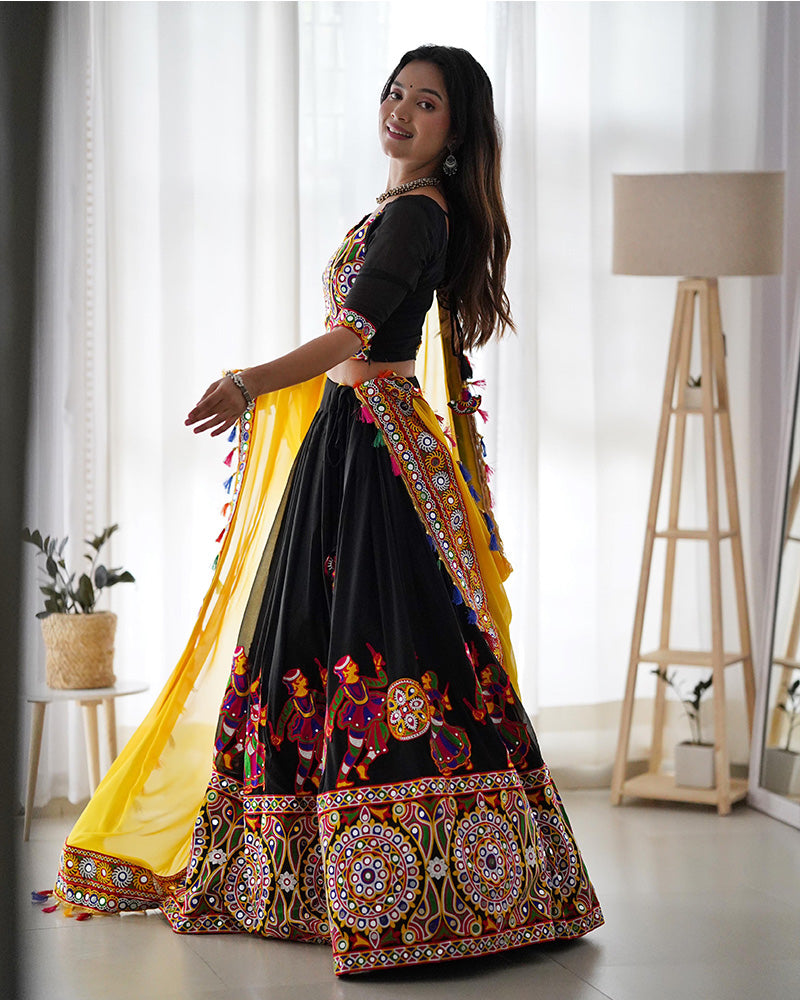 Black Color Georgette Navratri Lehenga Choli