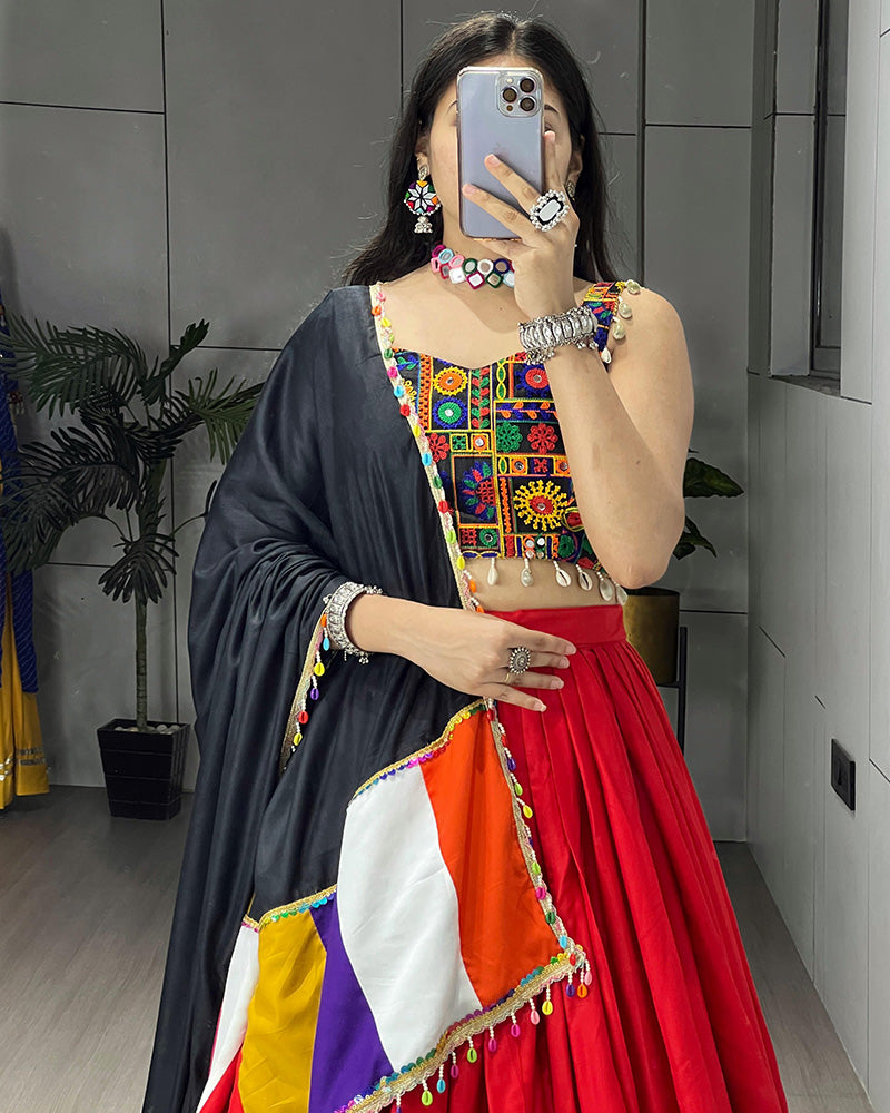 8 Color Pure Rayon Cotton Navratri Lehenga Choli