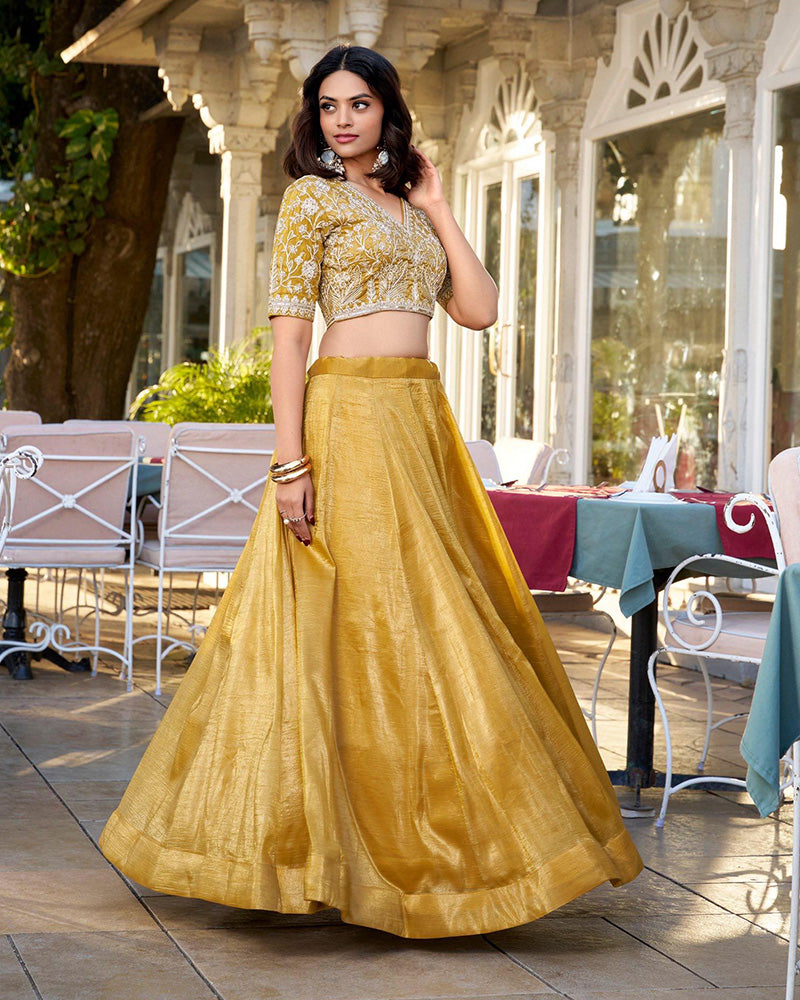 Mustard Color Goldie Silk Lehenga Choli