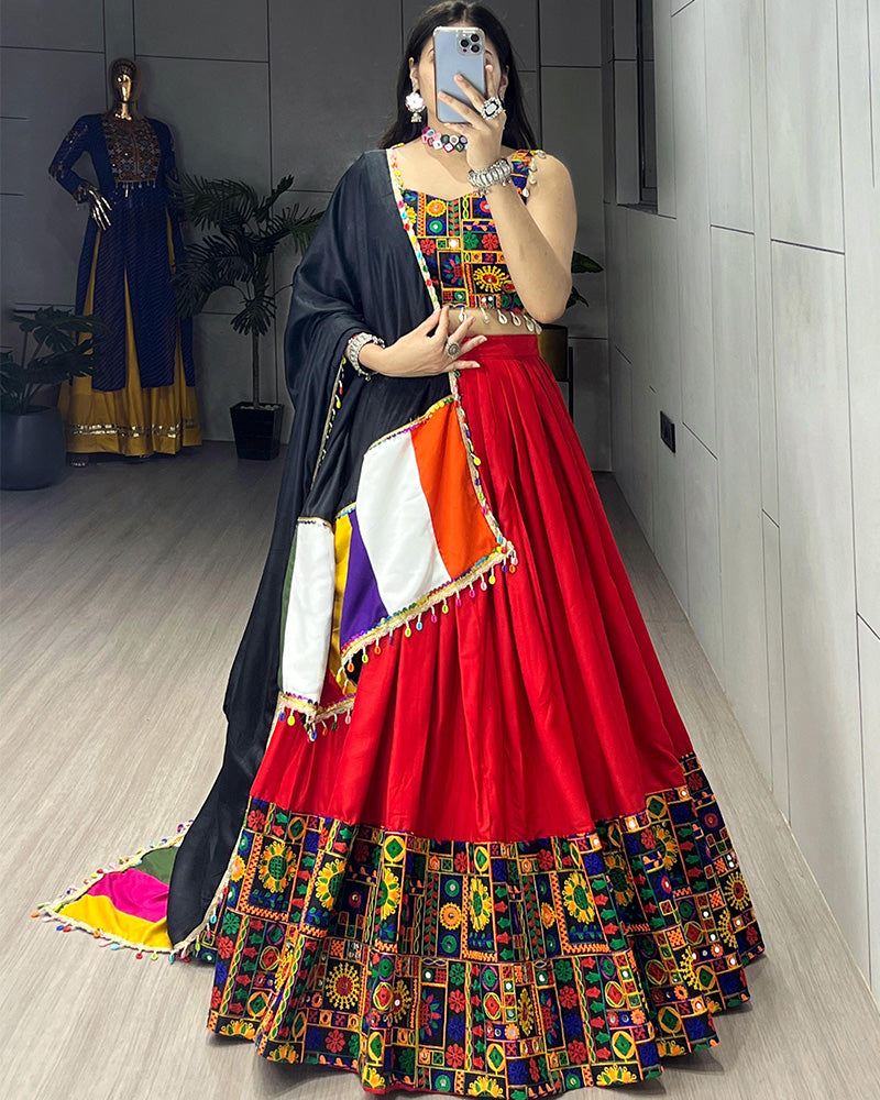 8 Color Pure Rayon Cotton Navratri Lehenga Choli