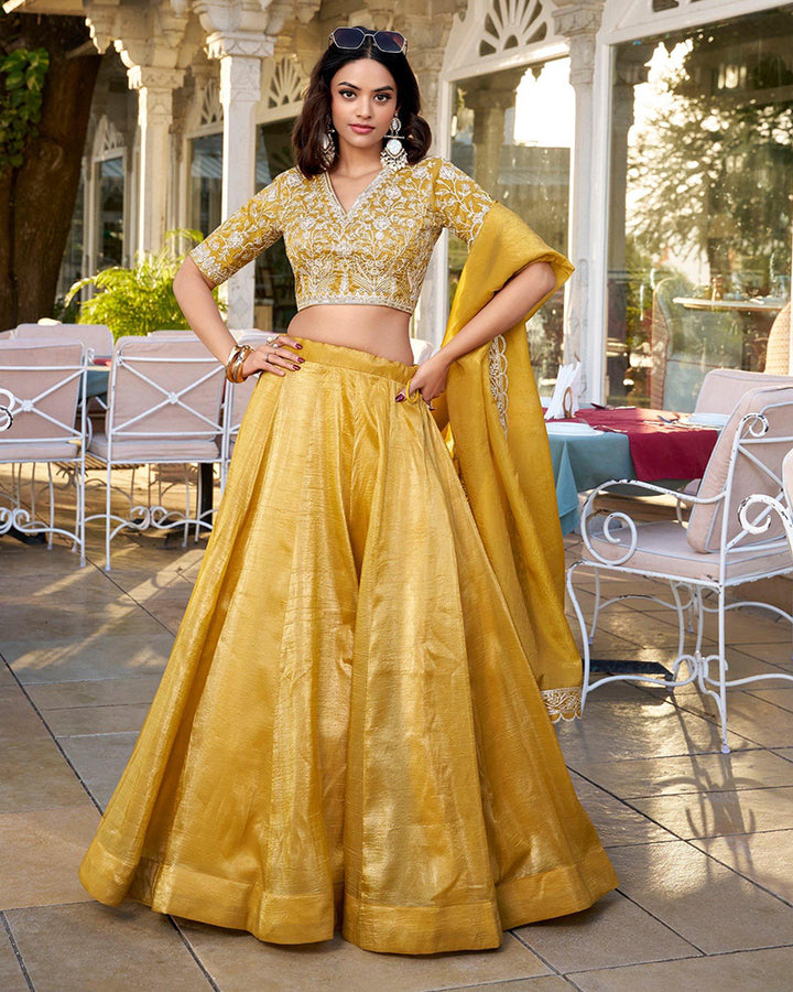 Mustard Color Goldie Silk Lehenga Choli