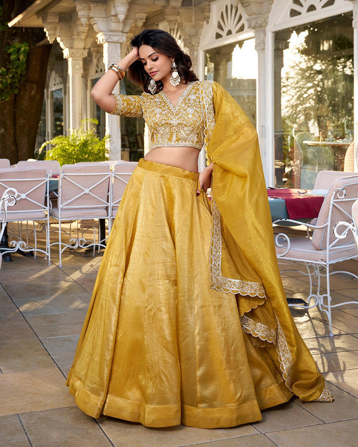 Mustard Color Goldie Silk Lehenga Choli