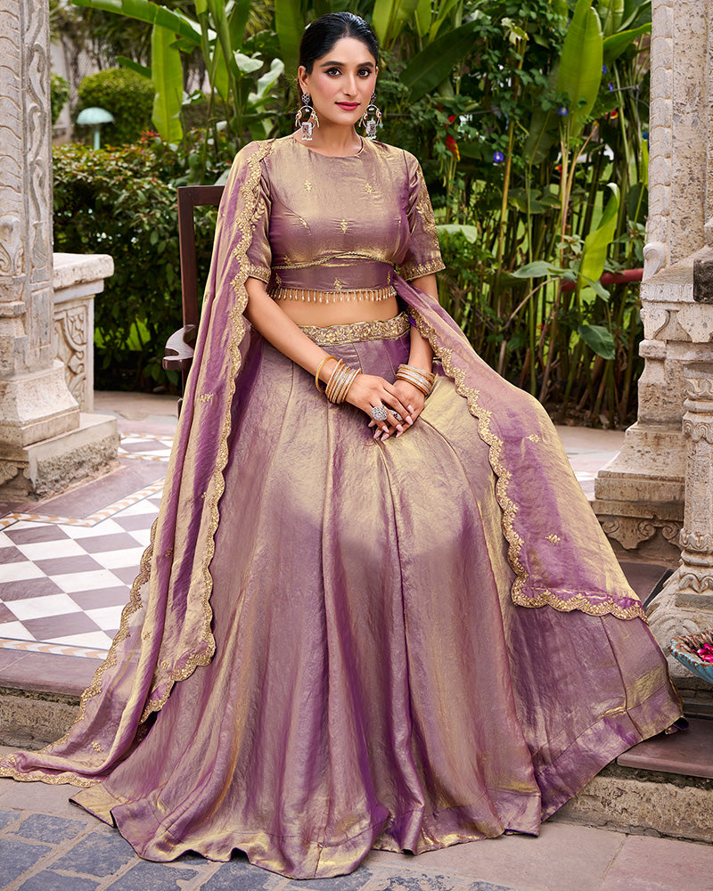Lavender Color Fendi Pastel Lehenga Choli