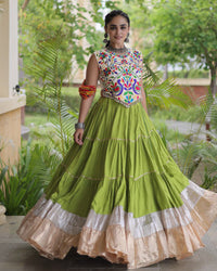 Twelve Color Rayon Navratri Lehenga Choli