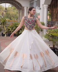 Six Color Roman Traditional Navratri Wear Lehenga Choli