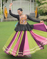 Pink Wine Color Pure Cotton Navratri Lehenga Choli