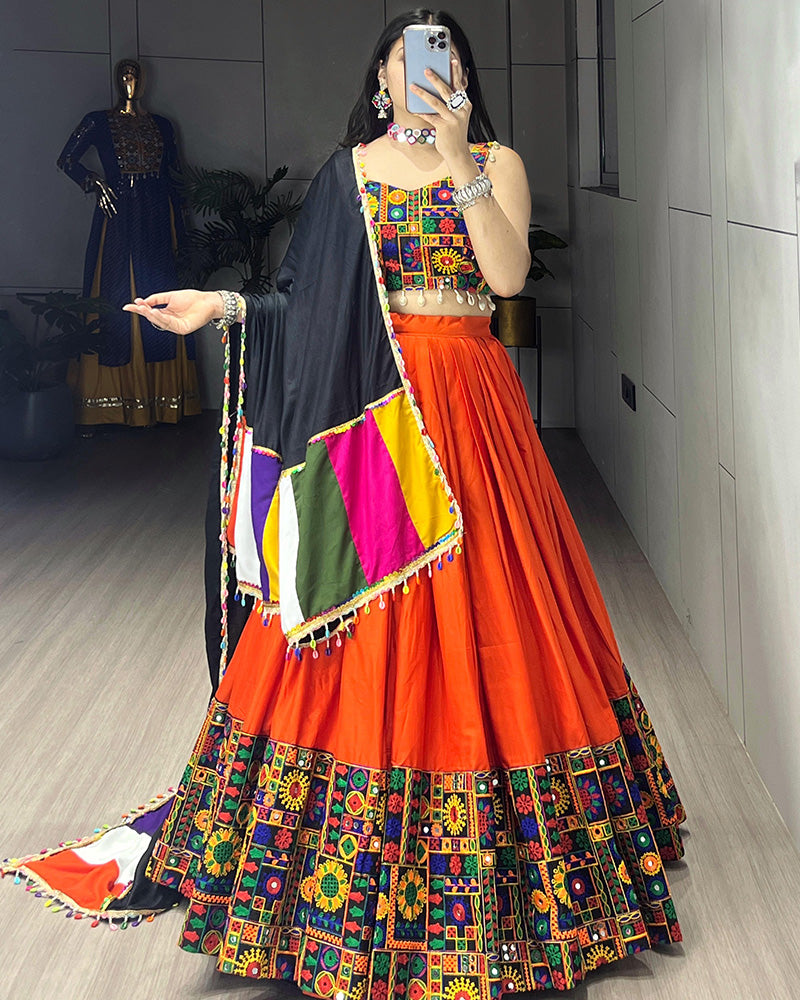 8 Color Pure Rayon Cotton Navratri Lehenga Choli
