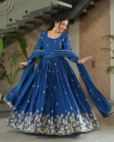 Rama Color Chinnon Sequence Embroidered Gown