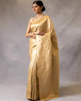 Chikoo Color Banarasi Jacquard Soft Silk Saree