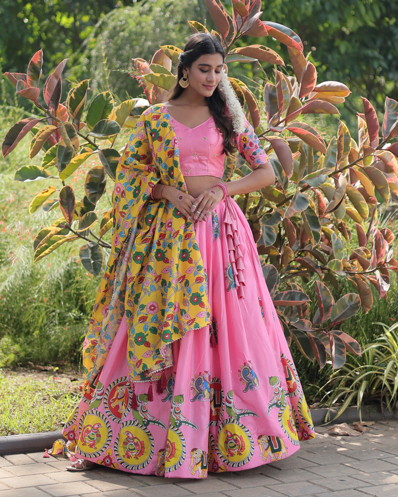 Pink Color Dola Silk Designer Lehenga Choli