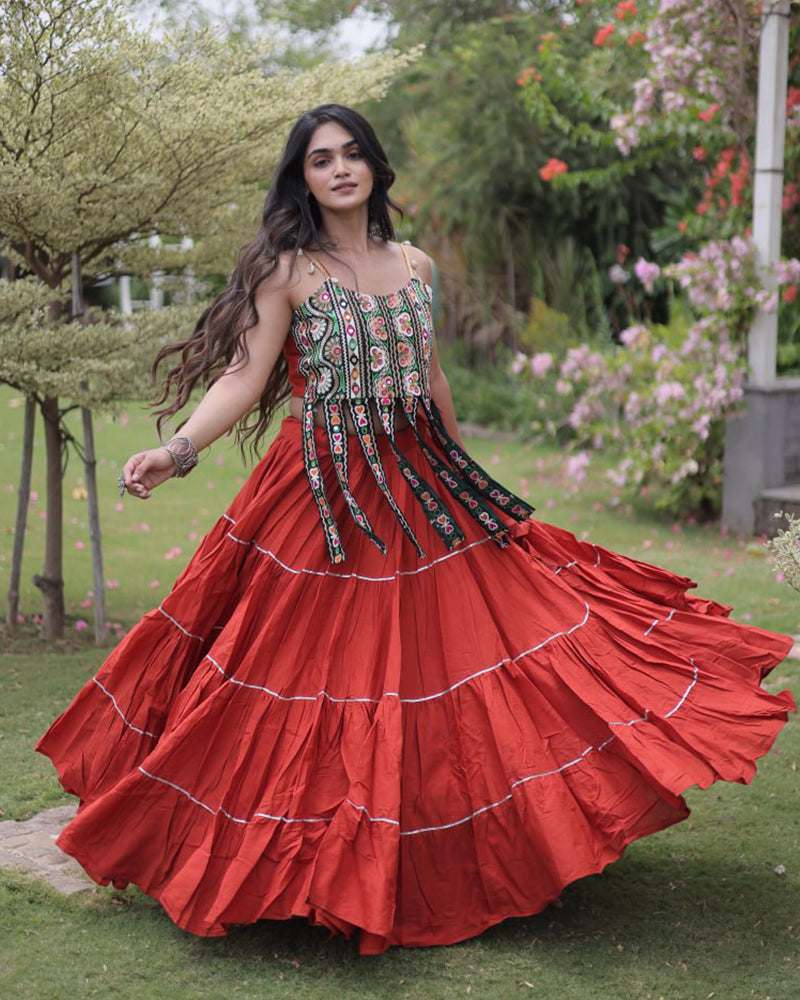 Eight Color Kora Cotton Navratri Lehenga Choli