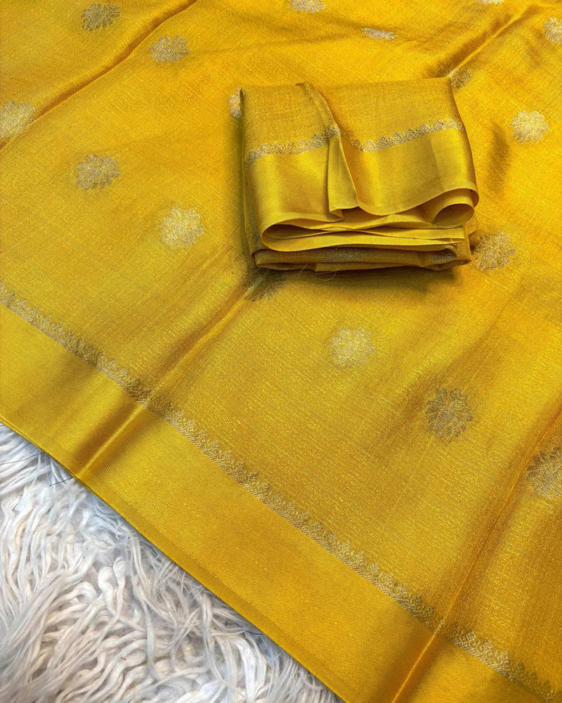 Black Color Viscose Soft Jute Khadi Saree