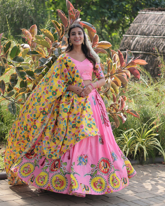 Pink Color Dola Silk Designer Lehenga Choli