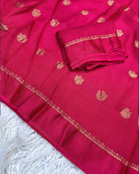 Black Color Viscose Soft Jute Khadi Saree