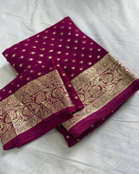 Orange Color Pure Viscose Georgette Saree