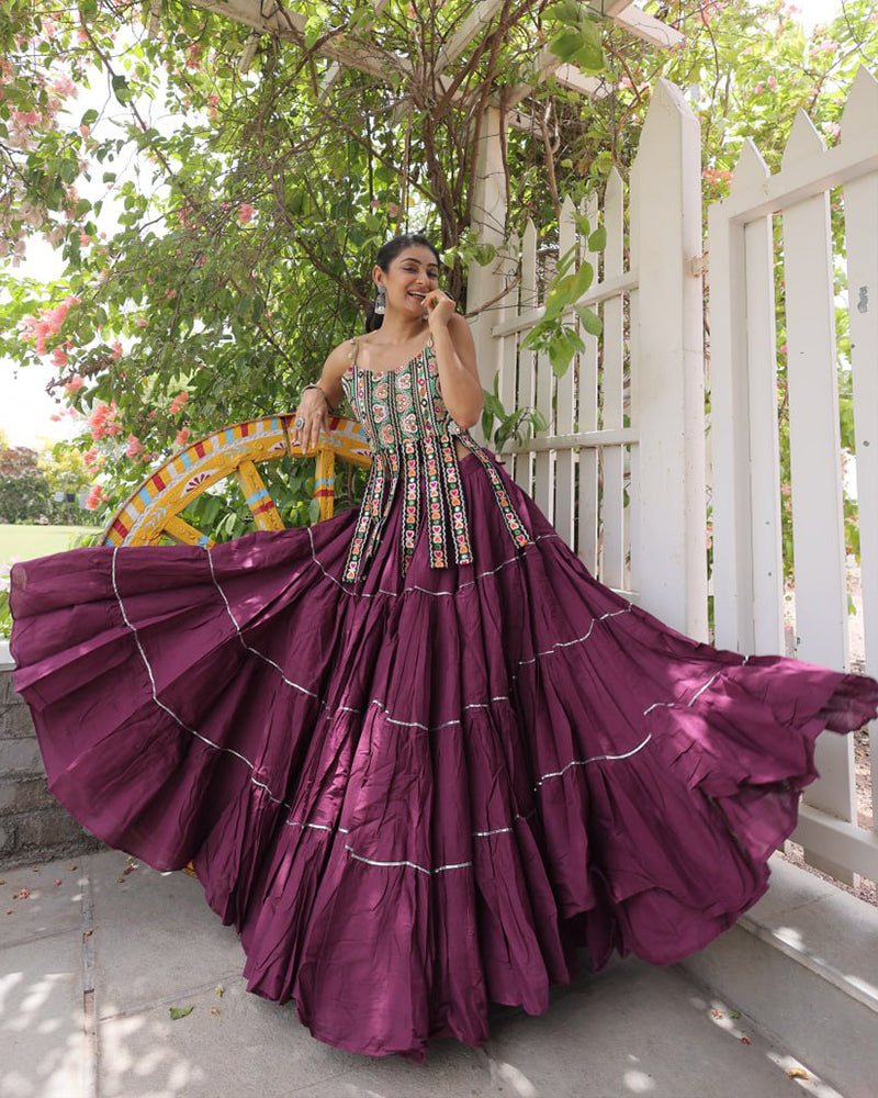 Eight Color Kora Cotton Navratri Lehenga Choli