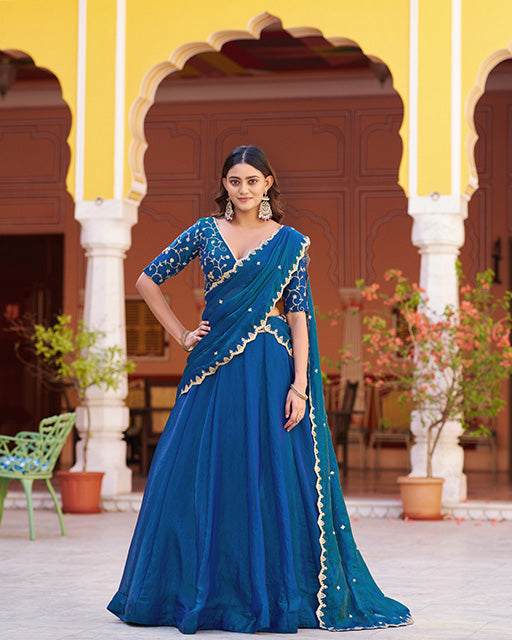 Morpich Color Fendi Embroidered Lehenga Choli