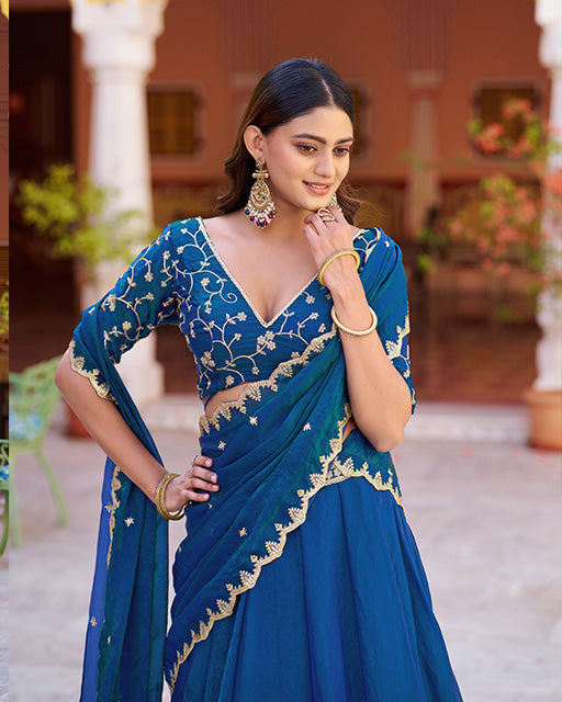Morpich Color Fendi Embroidered Lehenga Choli