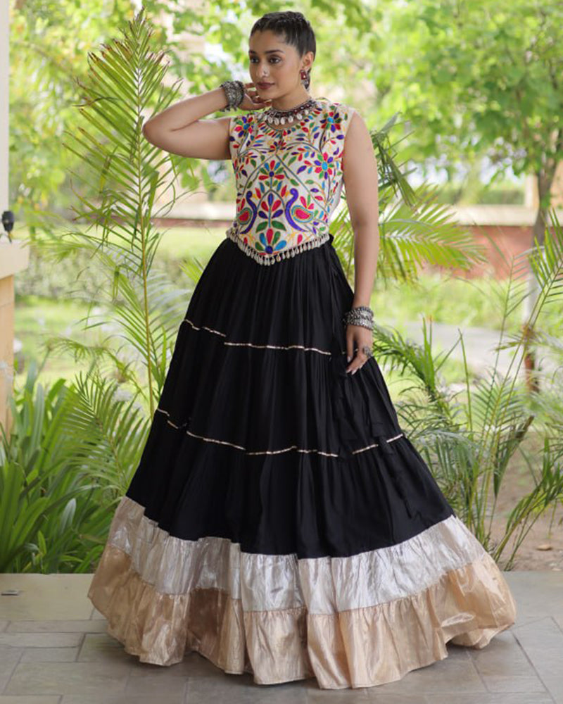 Twelve Color Rayon Navratri Lehenga Choli