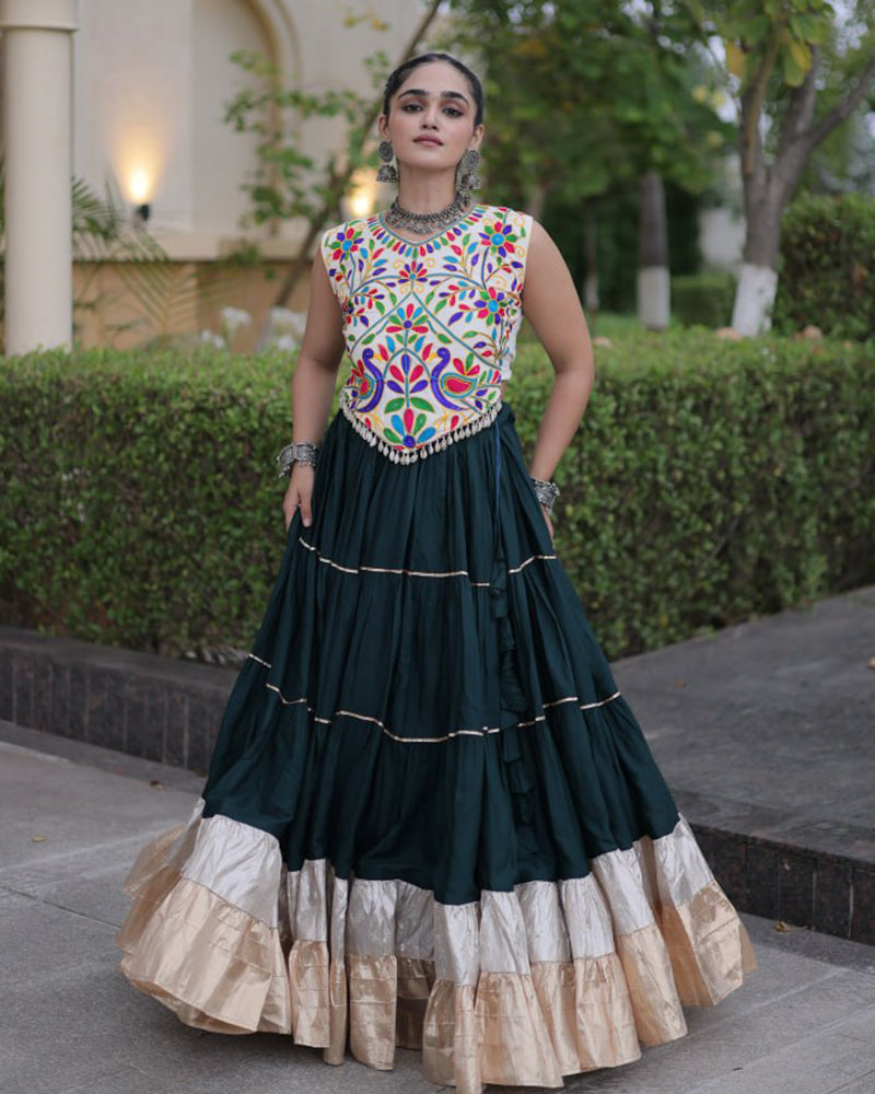 Twelve Color Rayon Navratri Lehenga Choli