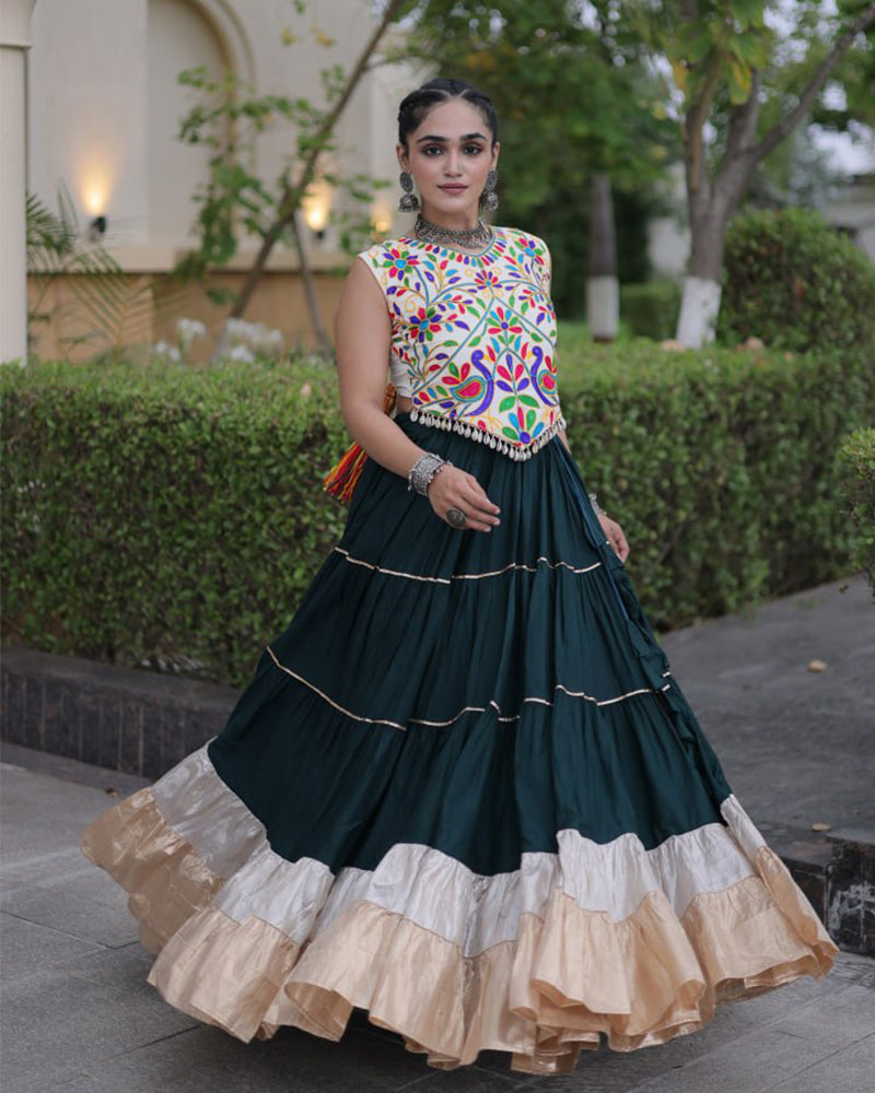 Twelve Color Rayon Navratri Lehenga Choli