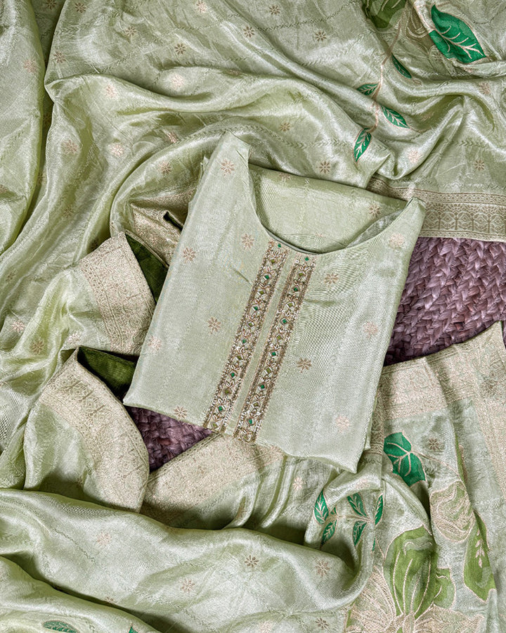 Pista Color Pure Viscose Silk Three Piece Kurti Suit