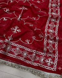 Maroon Color Royal Georgette Saree