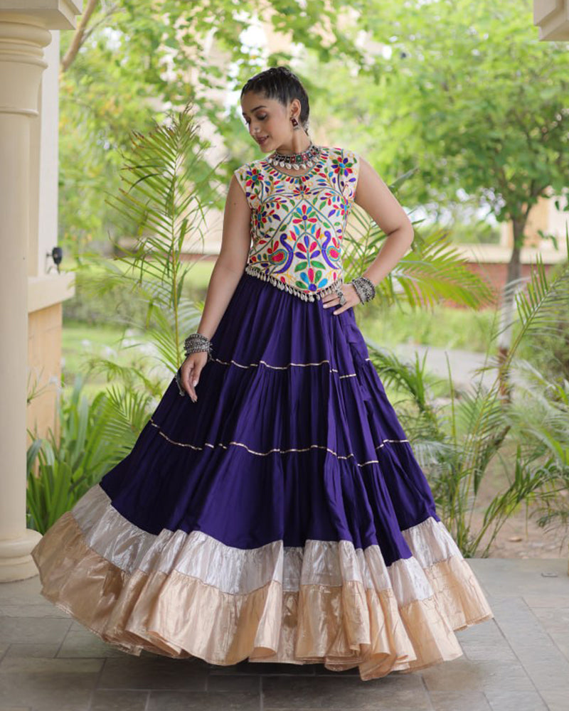 Twelve Color Rayon Navratri Lehenga Choli