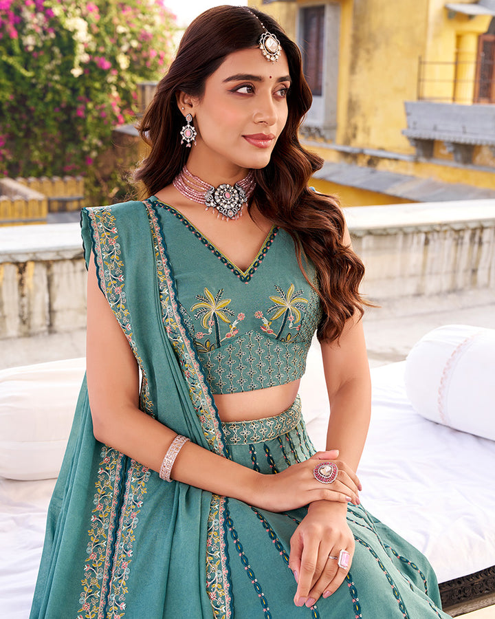 Sky Blue Color Chocolate Crush Lehenga Choli